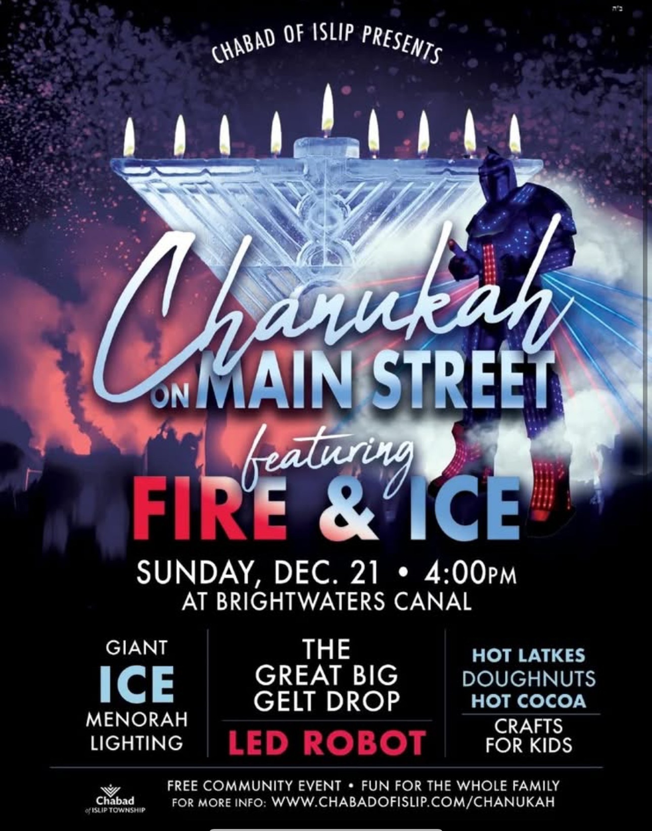 Chabad of Islip presents The Chanukah on Main Street, Brightwaters, NY