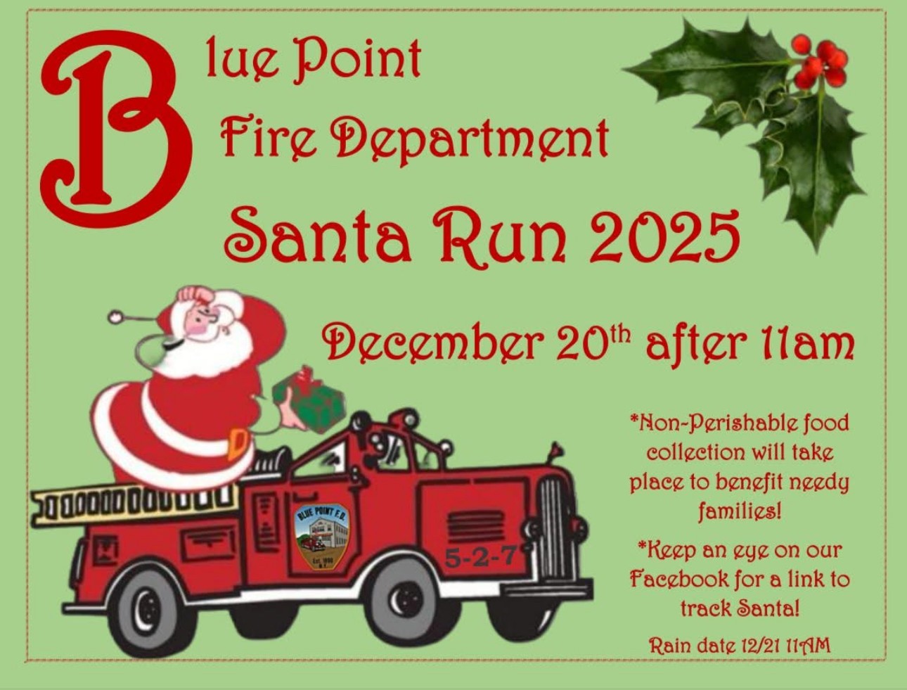 The Blue Point Fire Department Santa Run, Blue Point, NY