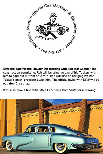 Rob Ida & Tuckers at the Madison Avenue Sports Car Driving & Chowder Society Meeting, Manhattan