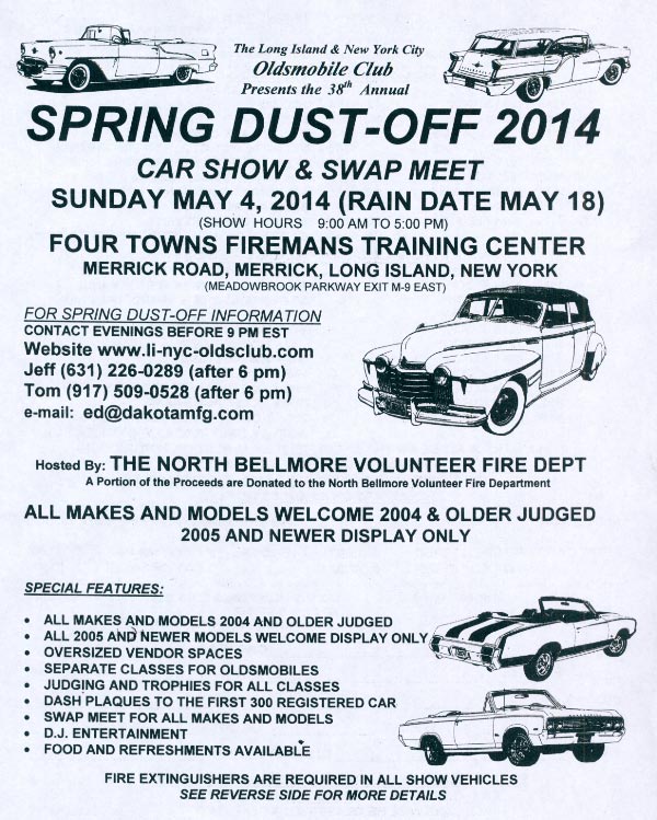 Oldsmobile Club’s Spring Dust-Off 2014 Car Show & Swap Meet, Merrick, NY