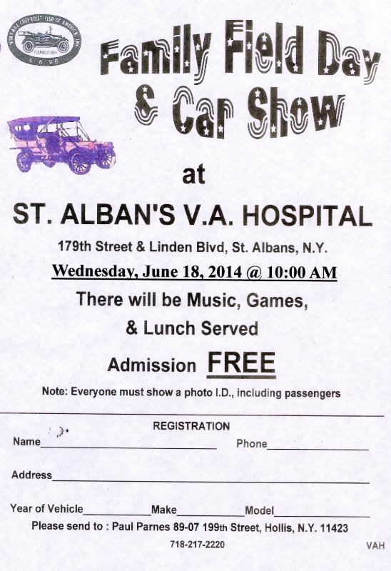 VA Family Field Day & Car Show, St. Albans, NY