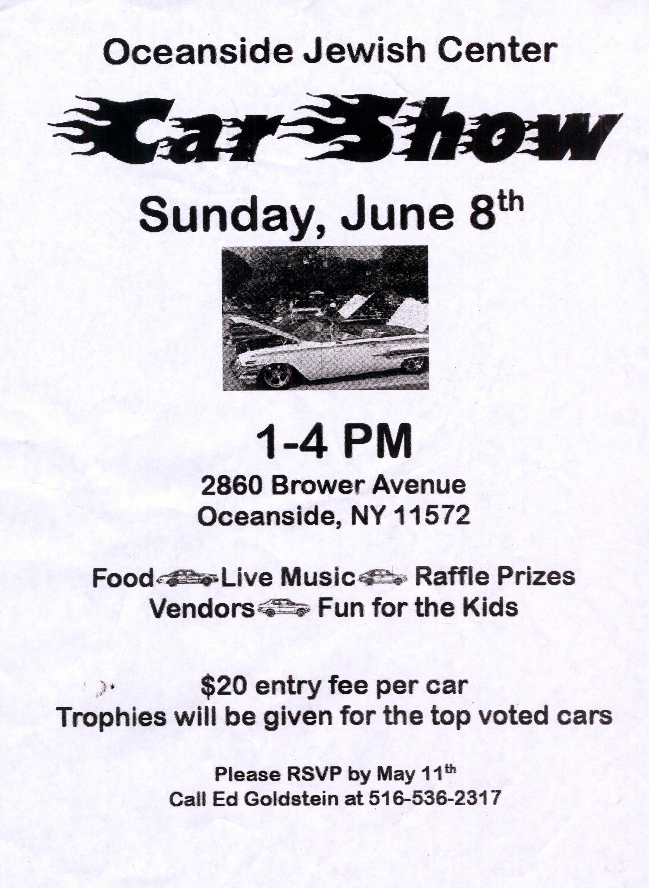Oceanside Jewish Center Car Show, Oceanside, NY