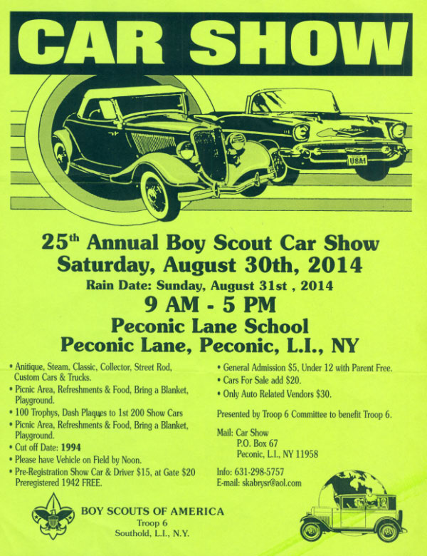 25th Annual Boy Scout Car Show, Peconic, NY