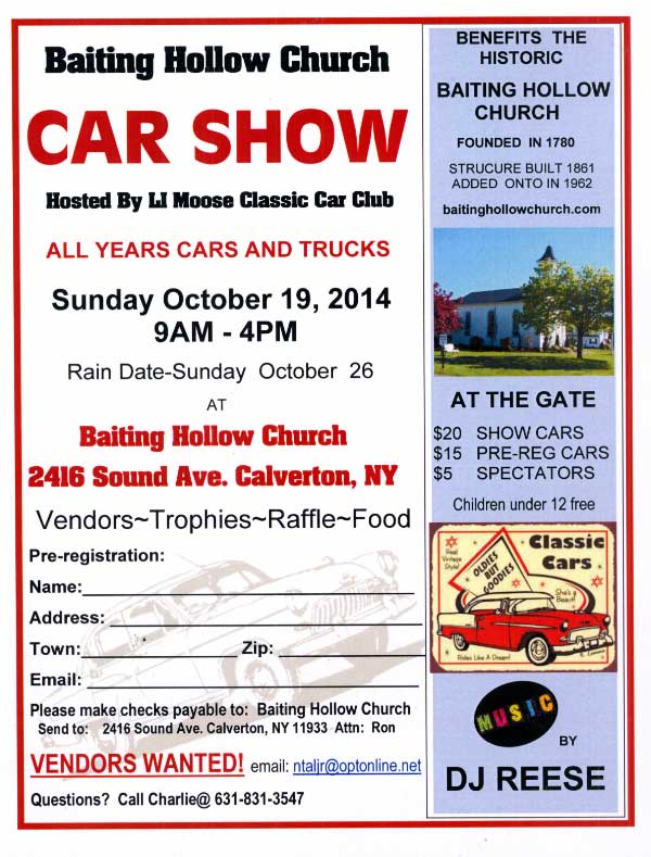 Baiting Hollow Church Car Show, Calverton, NY