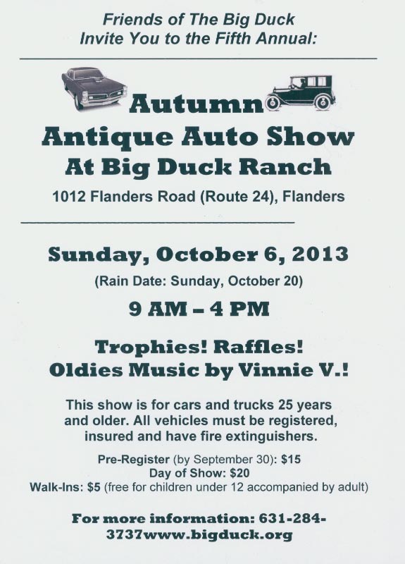 Friends of the Big Duck Antique Car Show, Flanders, NY