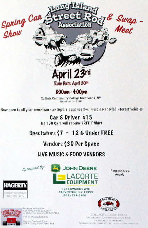 LI Street Rod Association Car Show & Swap Meet, Brentwood, NY