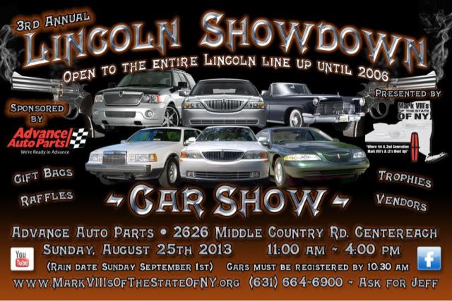 3rd Annual Lincoln Showdown Car Show, Centereach, NY