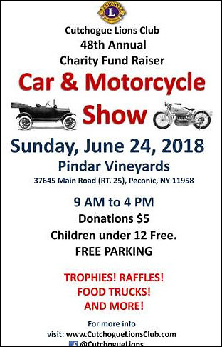 48th Annual Cutchogue Lions Club Car & Motorcycle Show, Peconic, NY