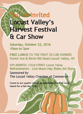 Locust Valley’s Harvest Festival Car Show, Locust Valley, NY