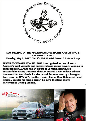 Madison Avenue Sports Car Driving & Chowder Society, NYC, NY