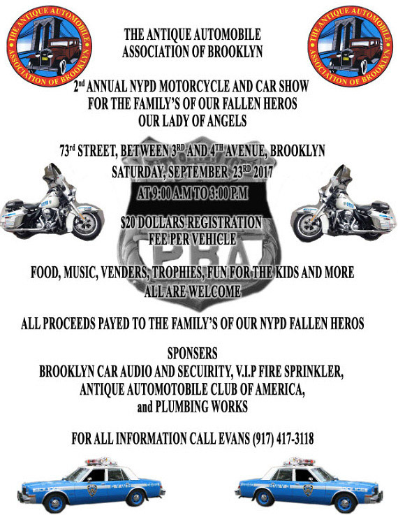 Antique Automobile Association of Brooklyn 2nd Annual NYPD Motorcycle & Car Show, Brooklyn, NY