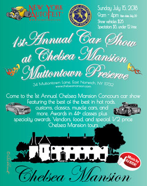 NY AutoFest 1st Annual Car Show @ Chelsea Mansion, East Norwich, NY