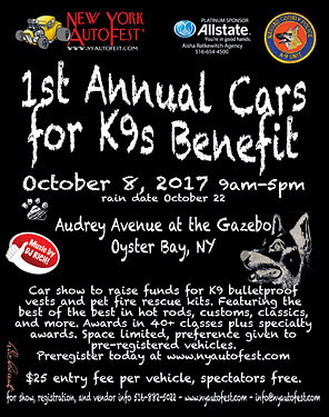 NY Autofest 1st Annual Cars for K9’s Benefit, Oyster Bay, NY