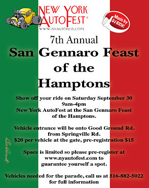 7th Annual San Gennaro Feast of the Hamptons, Southampton, NY