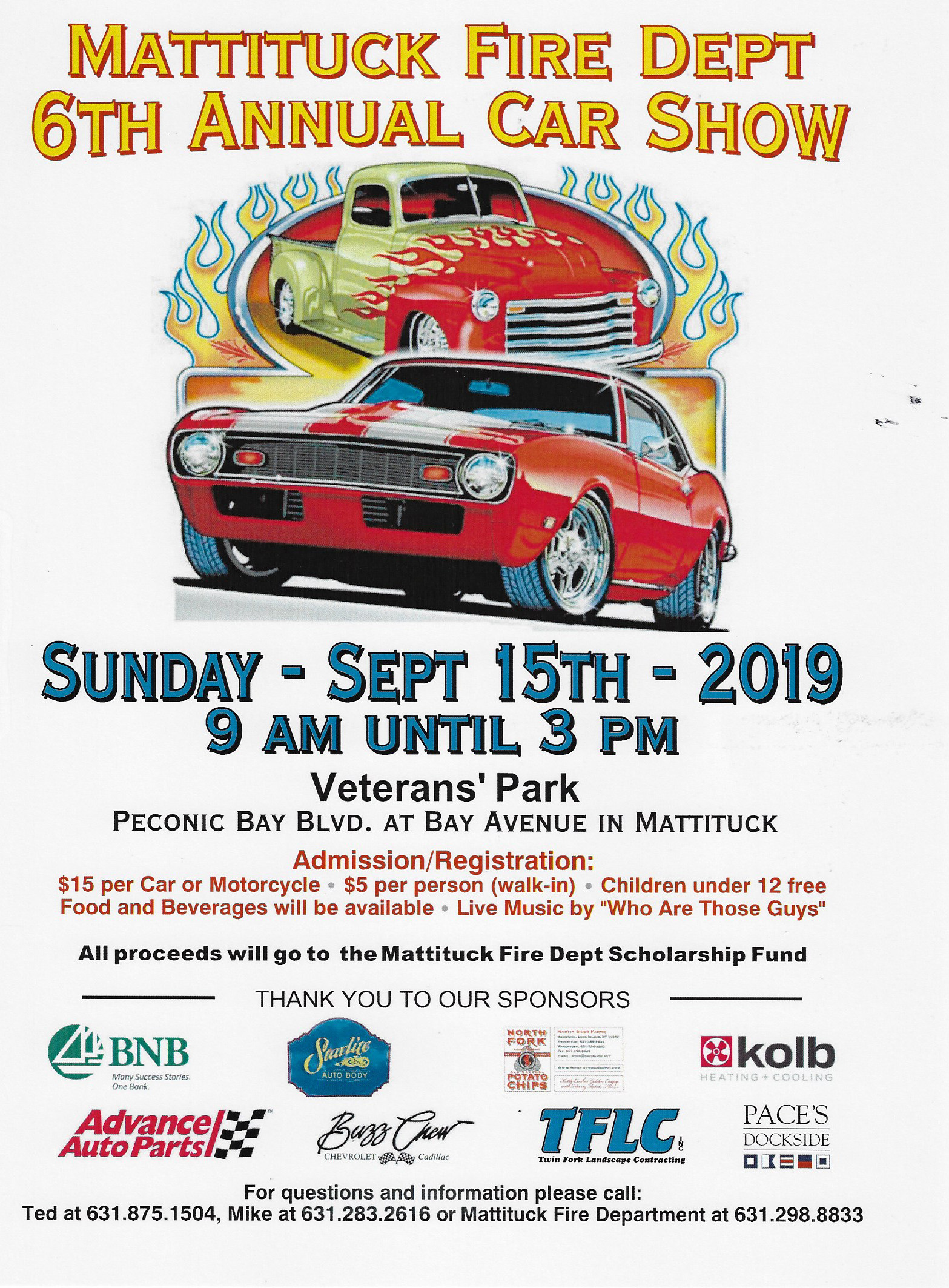 Mattituck FD 6th Annual Classic Car Show Fundraiser, Mattituck, NY