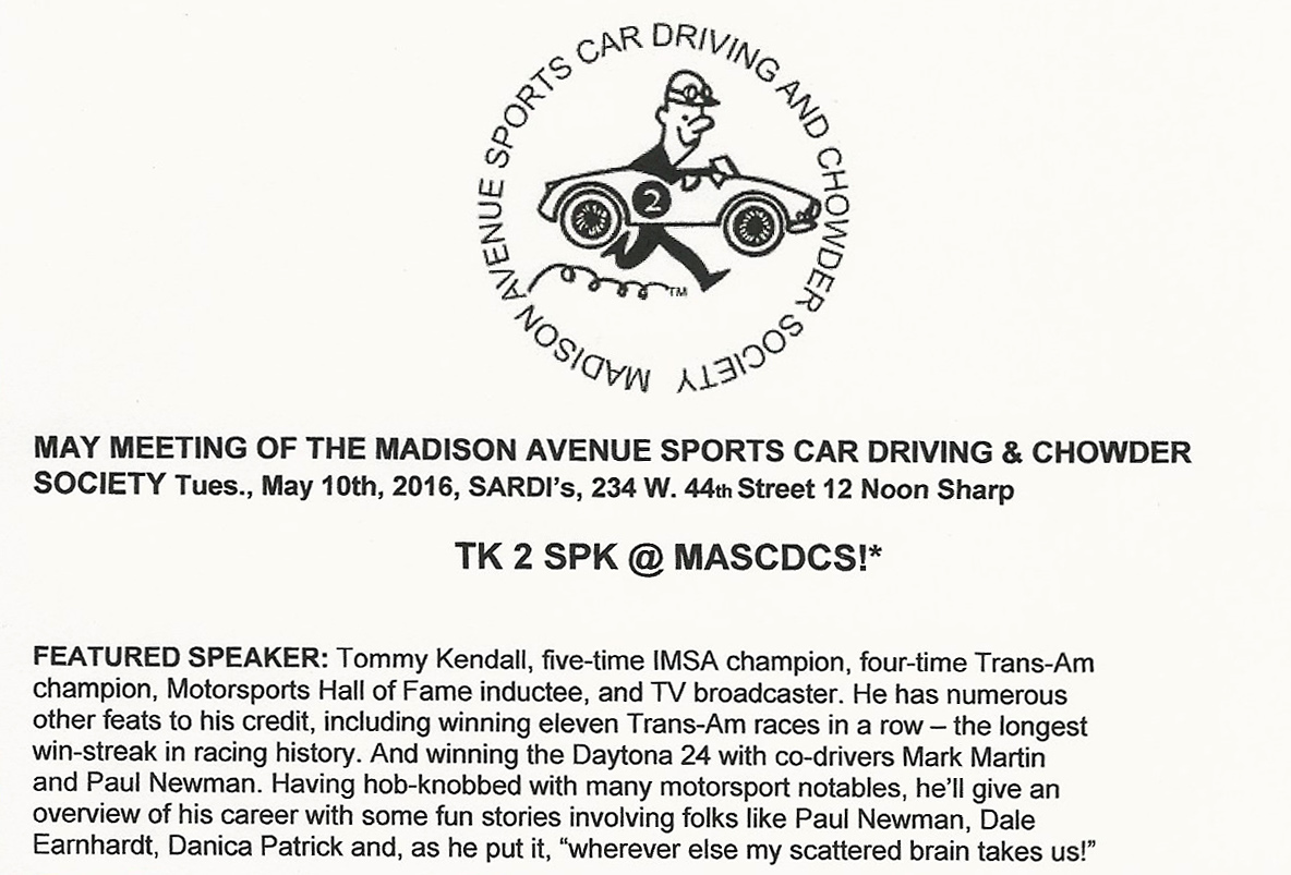 Madison Avenue Sports Car Driving & Chowder Society, NYC