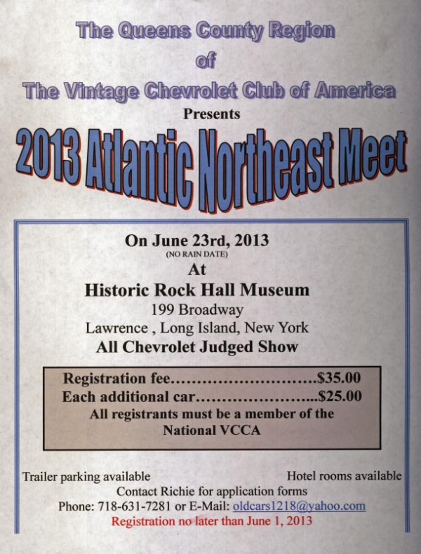 2013 Atlantic Northeast Meet- All Chevrolet Judged Show, Lawrence, NY