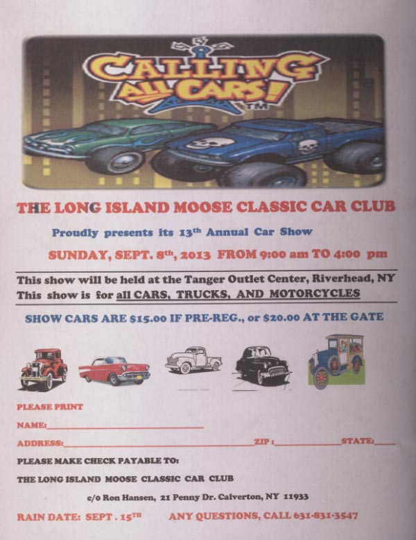 13th Annual LI Moose Car Club Show 2013, Riverhead, NY