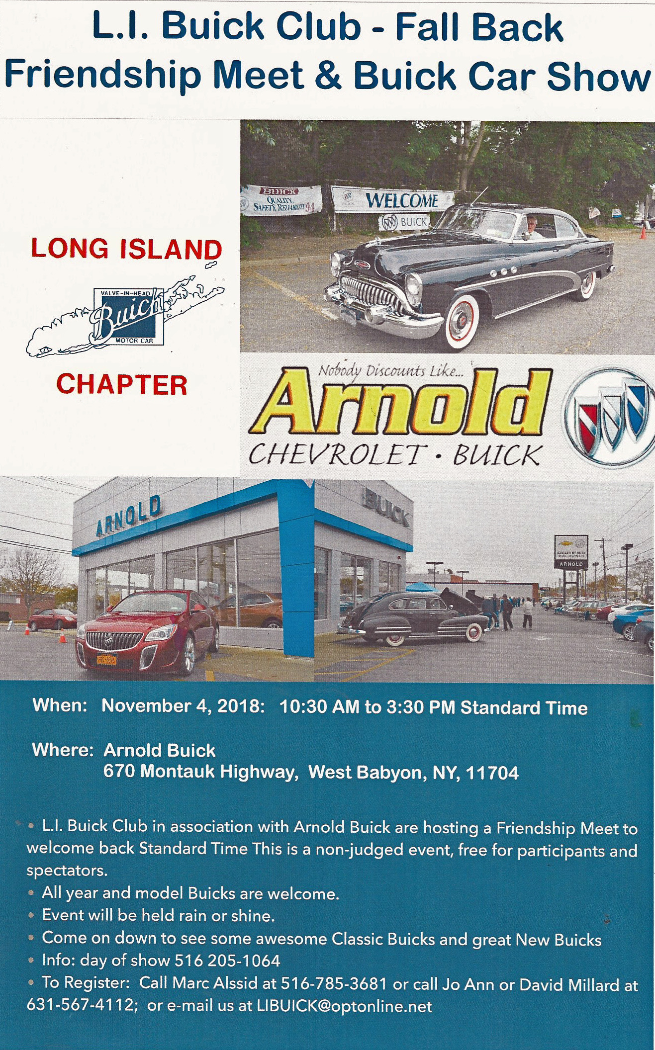 L.I. Buick Club-Fall Back Friendship Meet & Buick Car Show, West Babylon