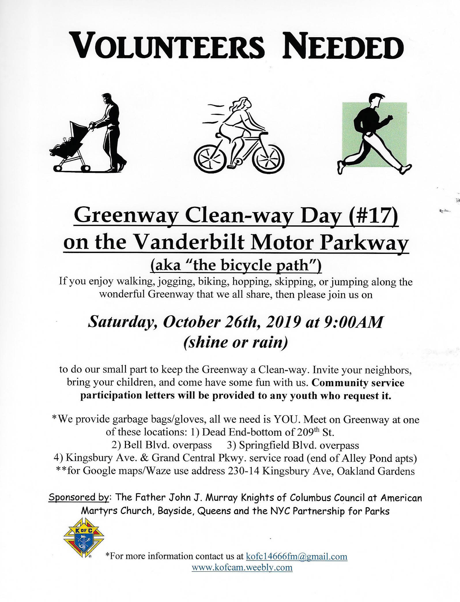 Motor Parkway Greenway Clean-Way Day #17, Queens, NY