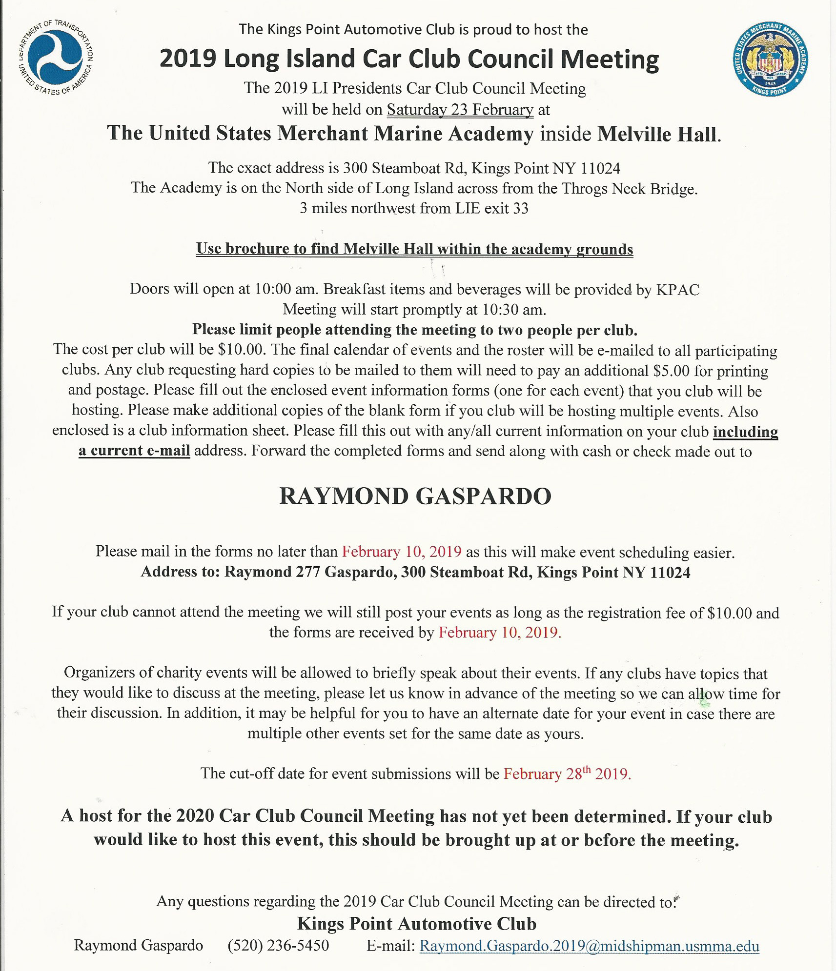 2019 LI Car Club Council Meeting, Kings Point, NY