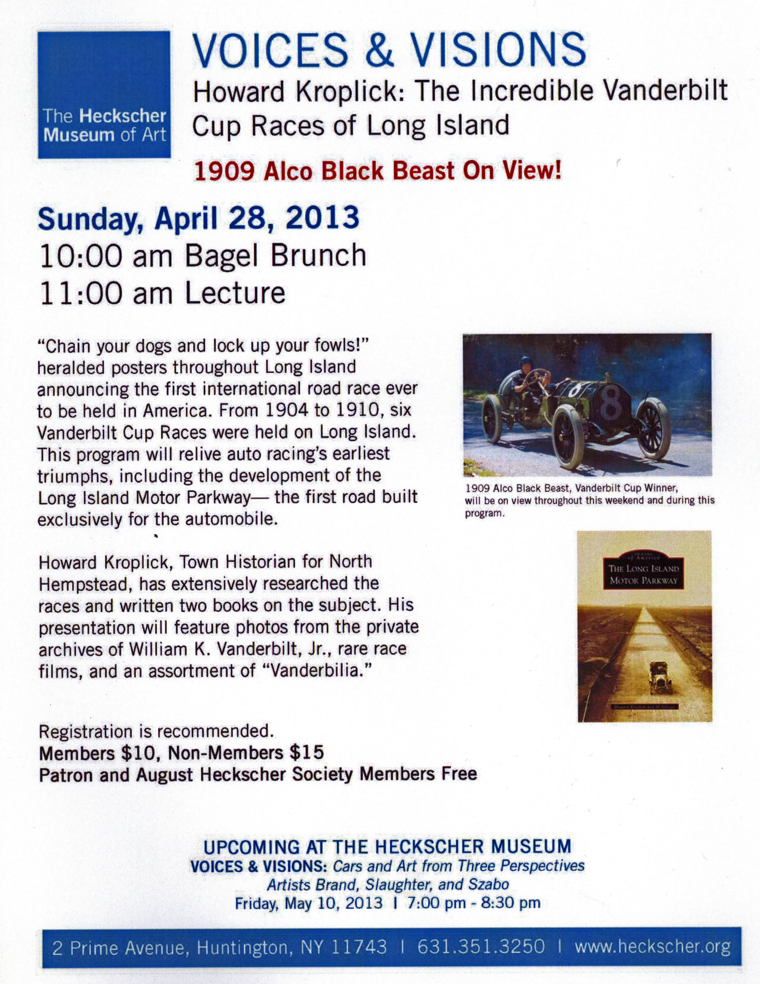 Brunch & Presentation:The Incredible Vanderbilt Cup Races of Long Island, Huntington, NY