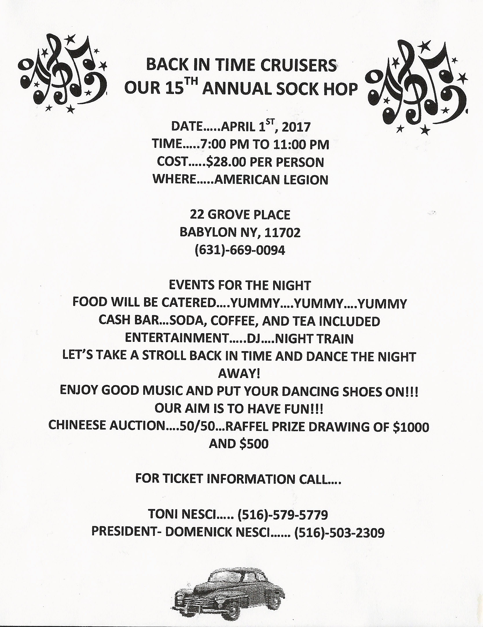 Back in Time Cruisers 15th Annual Sock Hop, Babylon, NY