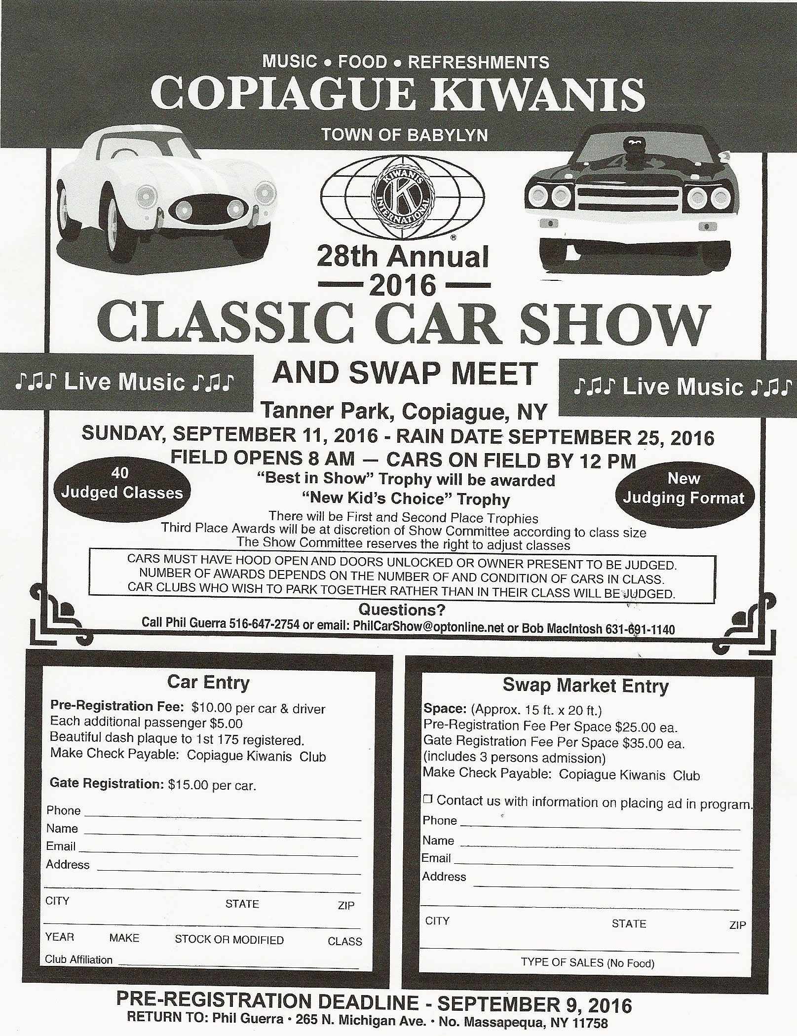 Copiague Kiwanis 28th Annual Classic Car Show, Copiague, NY