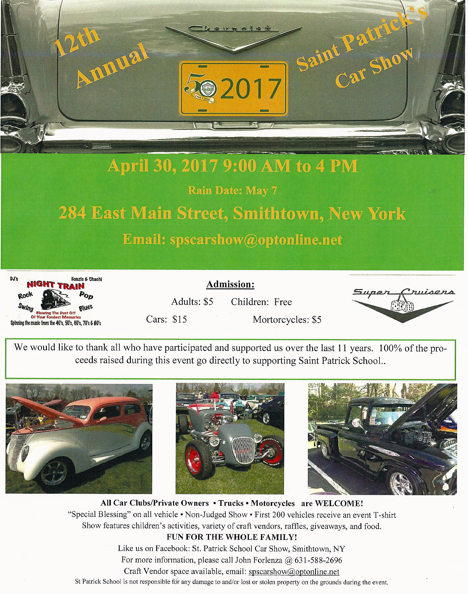 12th Annual St. Patrick’s School Car Show, Smithtown, NY