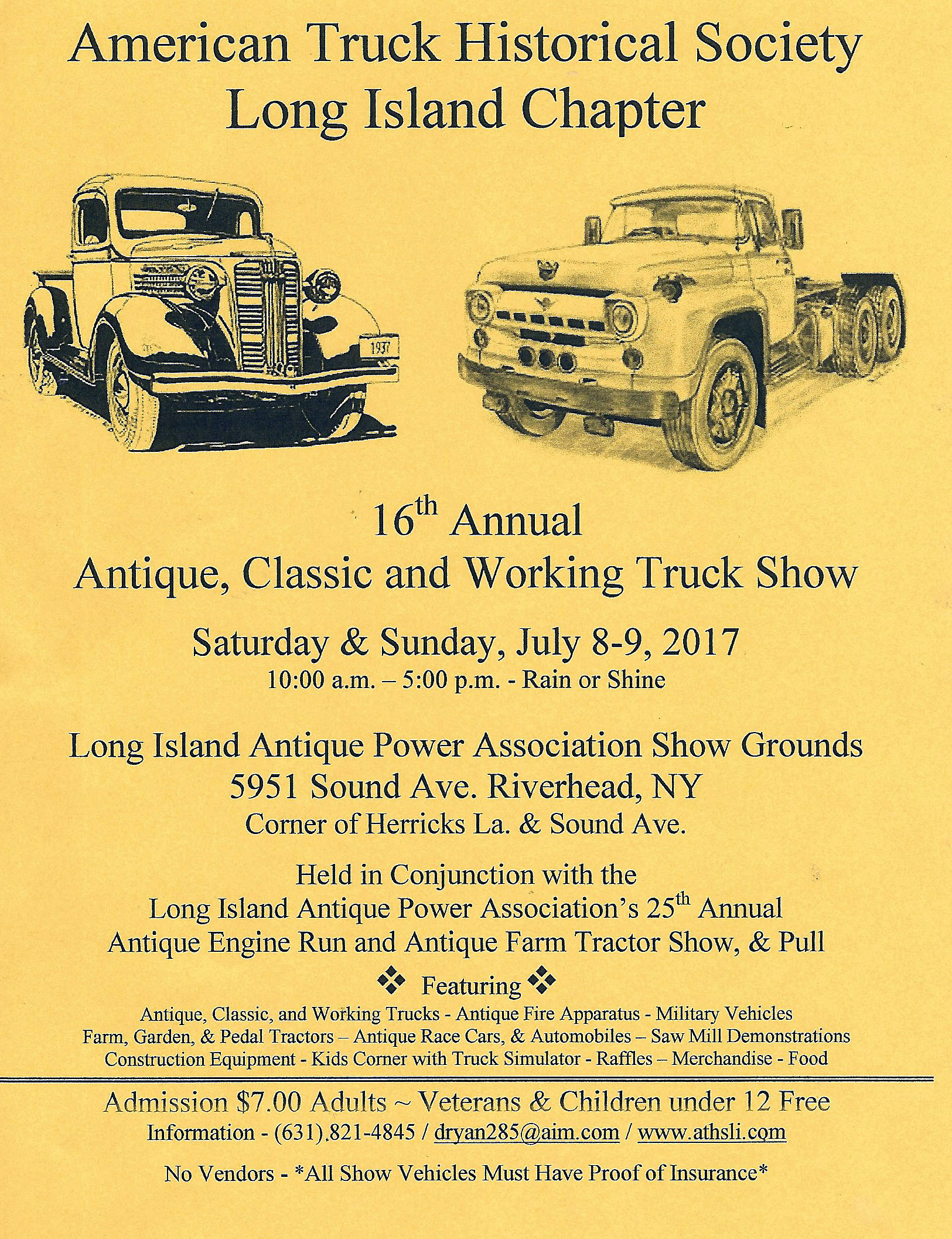 ATHS-LI Chapter 16th Annual Antique,Classic & Working Truck Show, Riverhead, NY