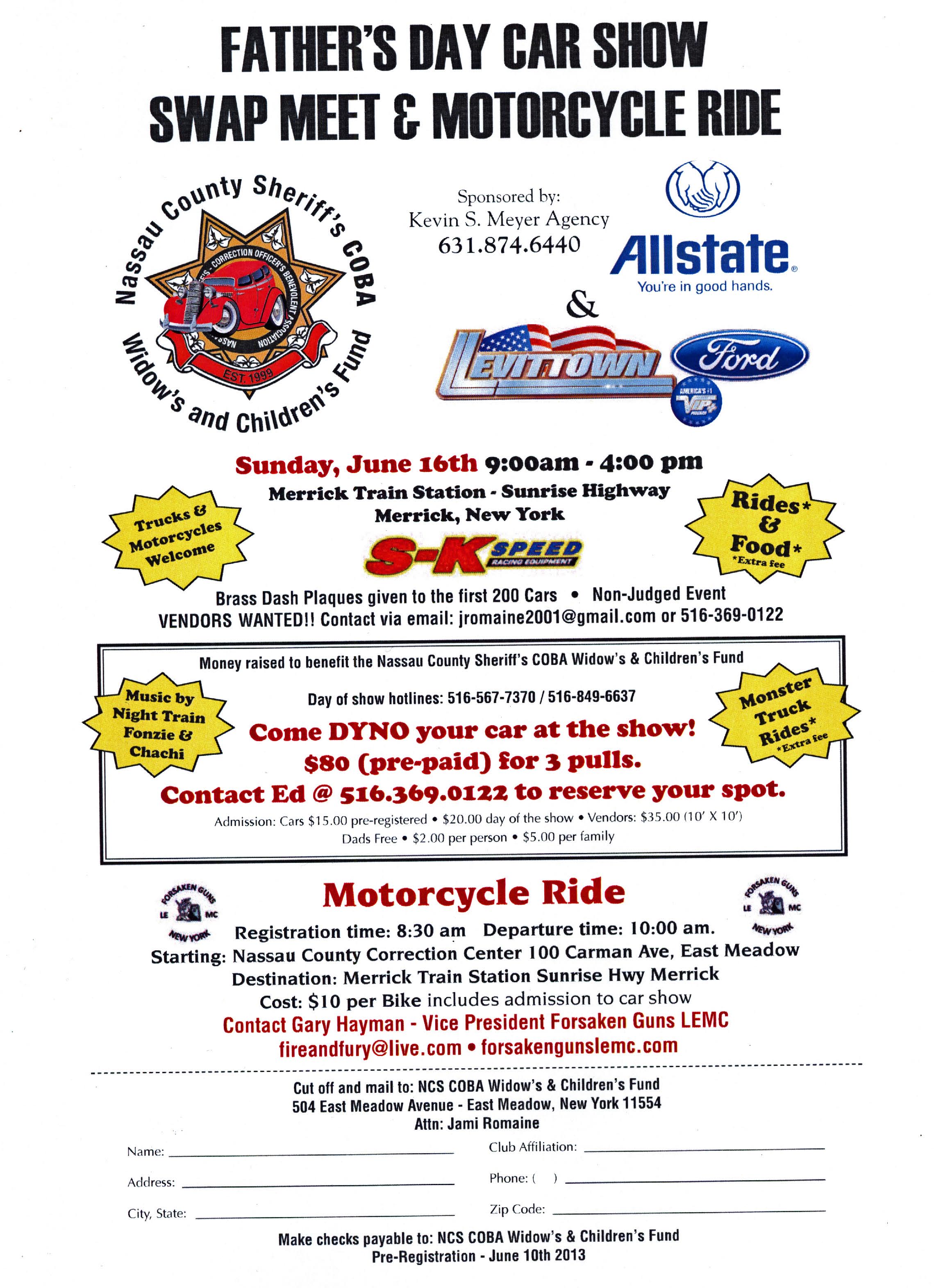 Sheriff Officers Association Widow’s and Children’s Fund Motorcycle Ride & Car Show, Merrick, NY