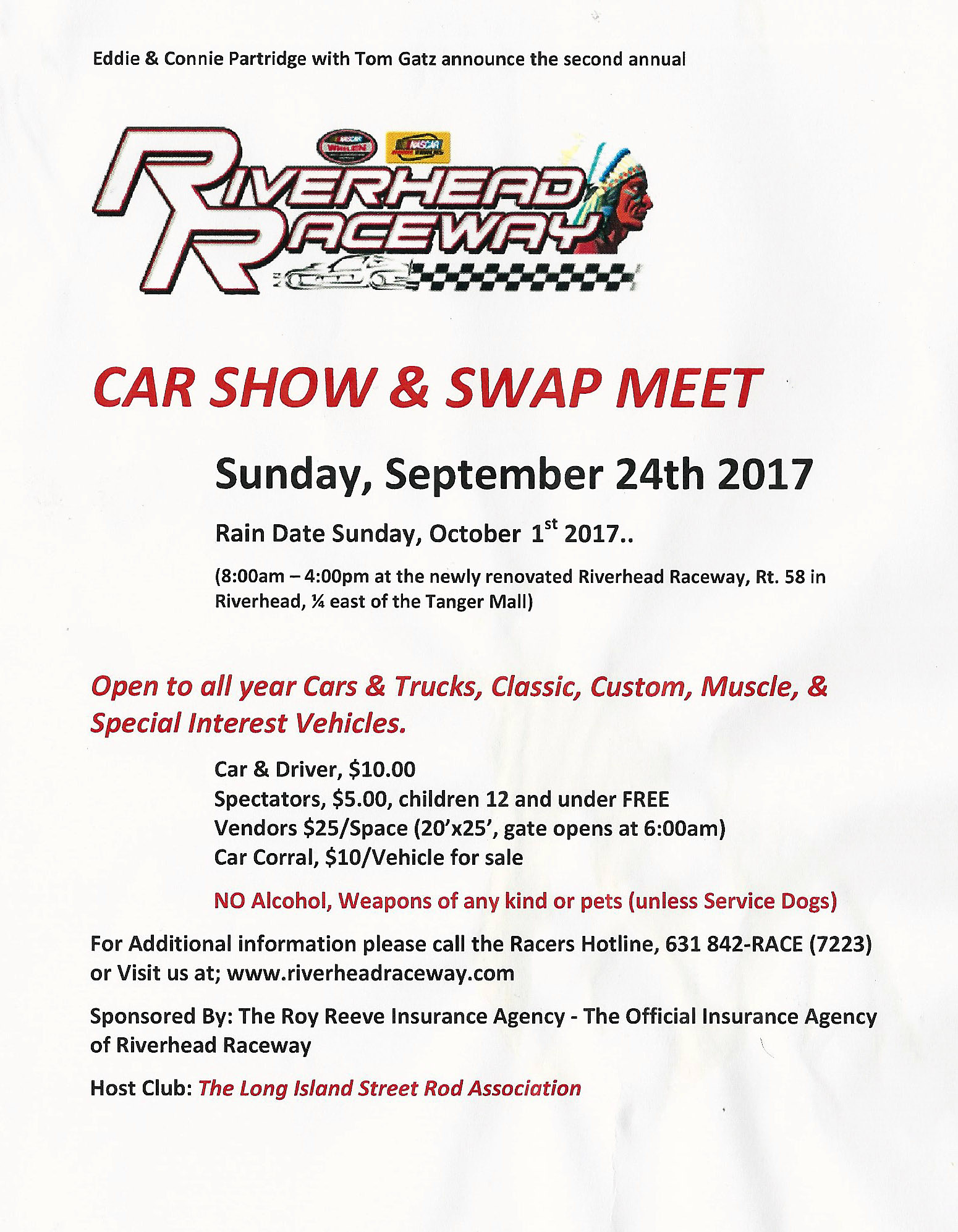 Riverhead Raceway Car Show & Swap Meet, Riverhead, NY
