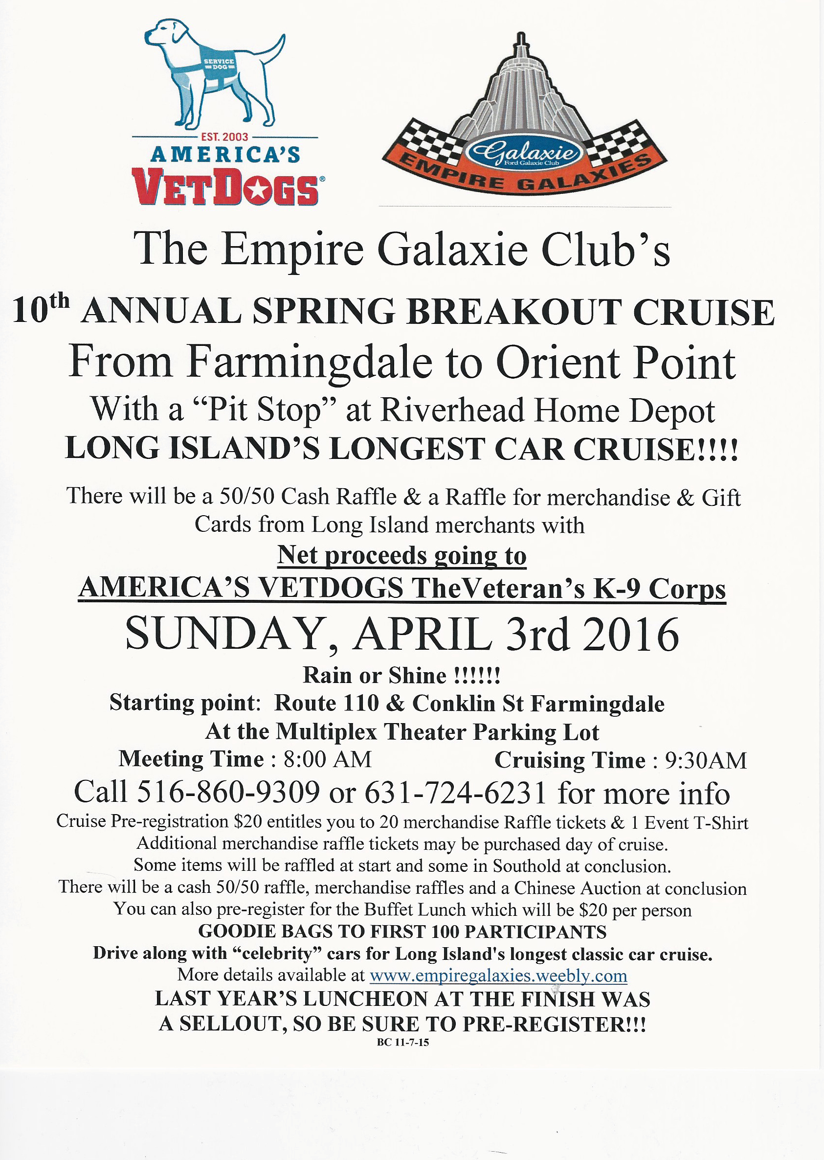 10th Annual Spring Breakout Cruise to Orient Point, Farmingdale, NY