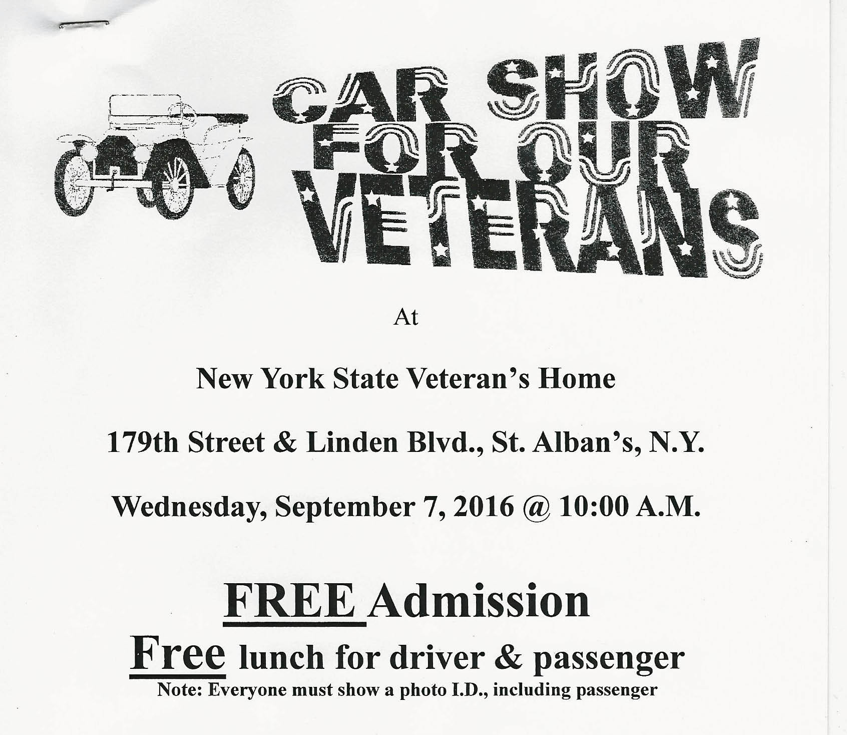 Car Show For Our Veterans, St. Alban’s, NY