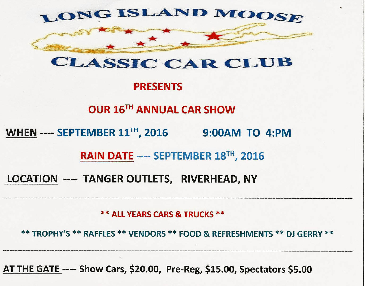 LI Moose Classic Car Club 16th Annual Car Show, Riverhead, NY