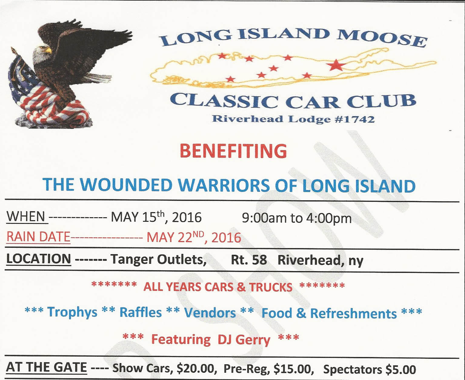 LICOA All Chevy Show, Bayshore, NY-Postponed to10/18/2015