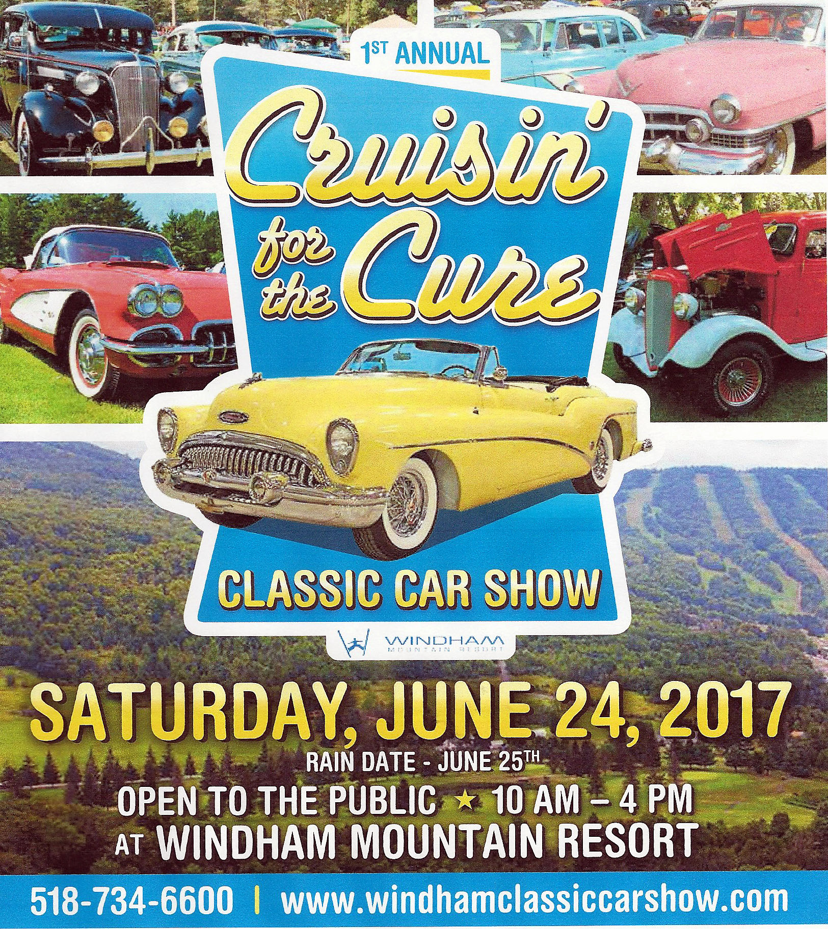 1st Annual Cruisin for the Cure Classic Car Show, Windham, NY
