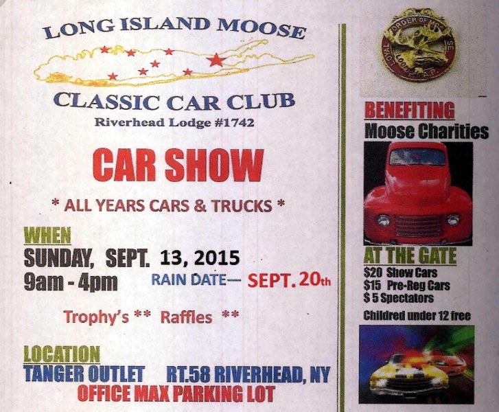 LI Moose Classic Car Club Car Show, Riverhead, NY