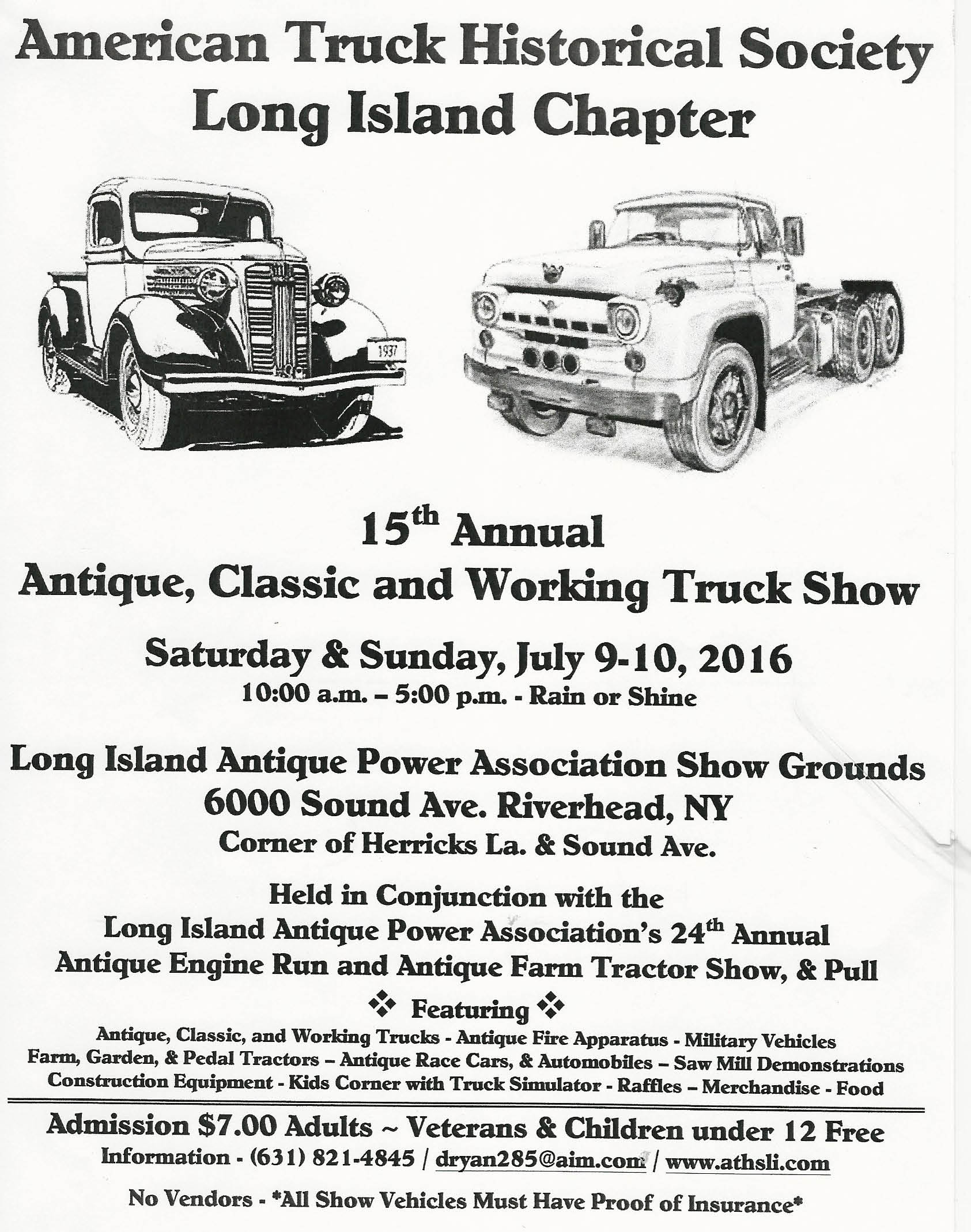 ATHS-LI Chapter 15th Annual Antique, Classic & Working Truck Show, Riverhead,NY
