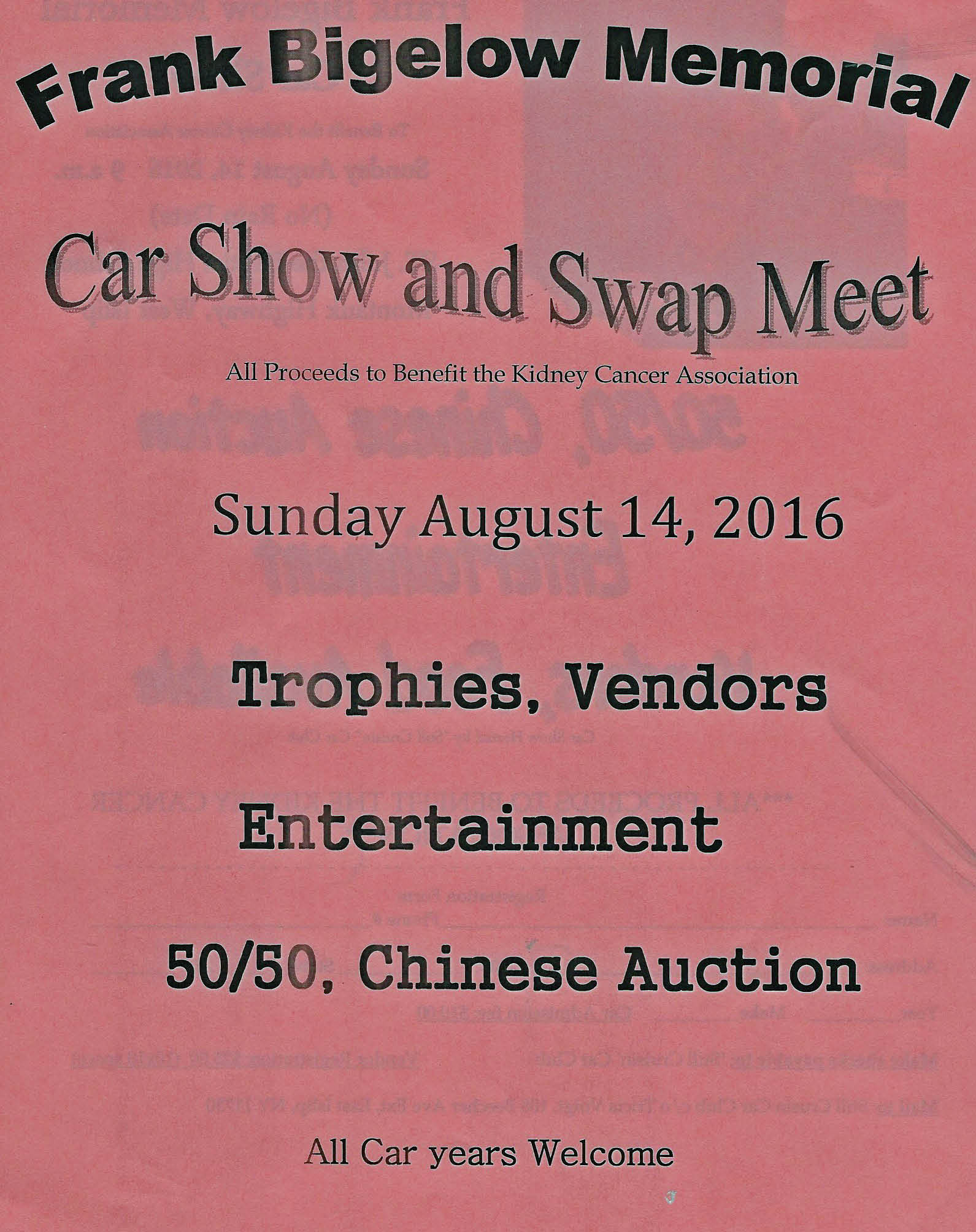 Frank Bigelow Memorial Car Show & Swap Meet, West Islip, NY