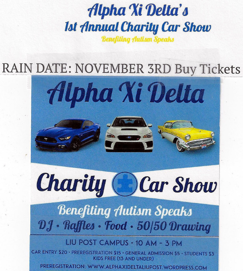 Alpha Xi Delta 1st Annual Car Show, Brookville, NY