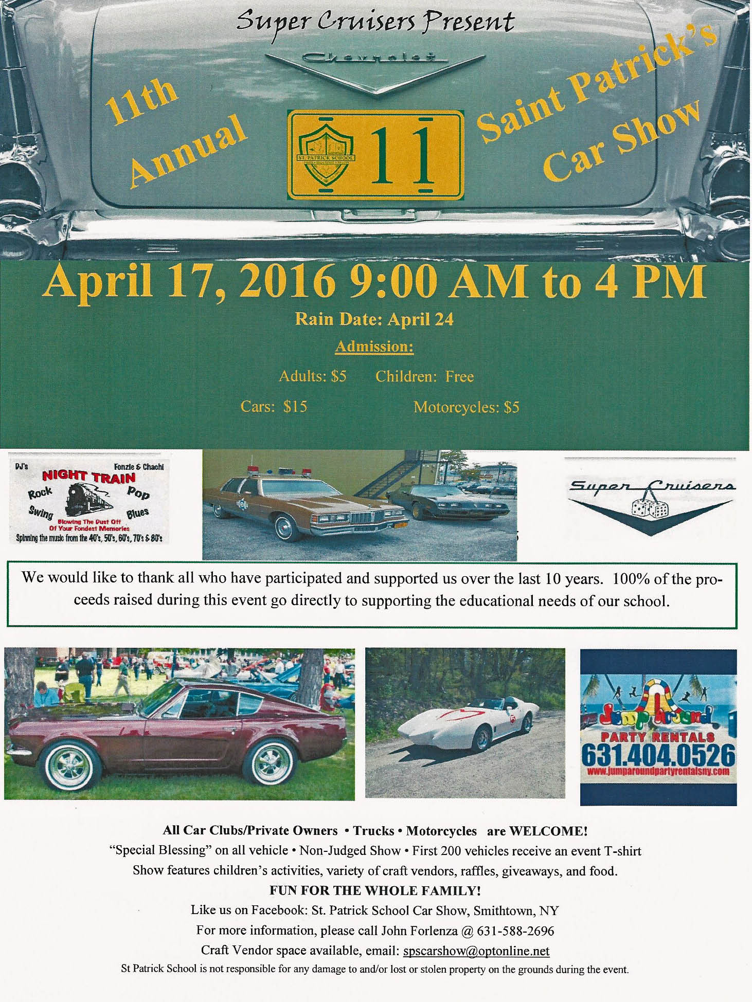 11th Annual St. Patrick’s Car Show, Smithtown, NY
