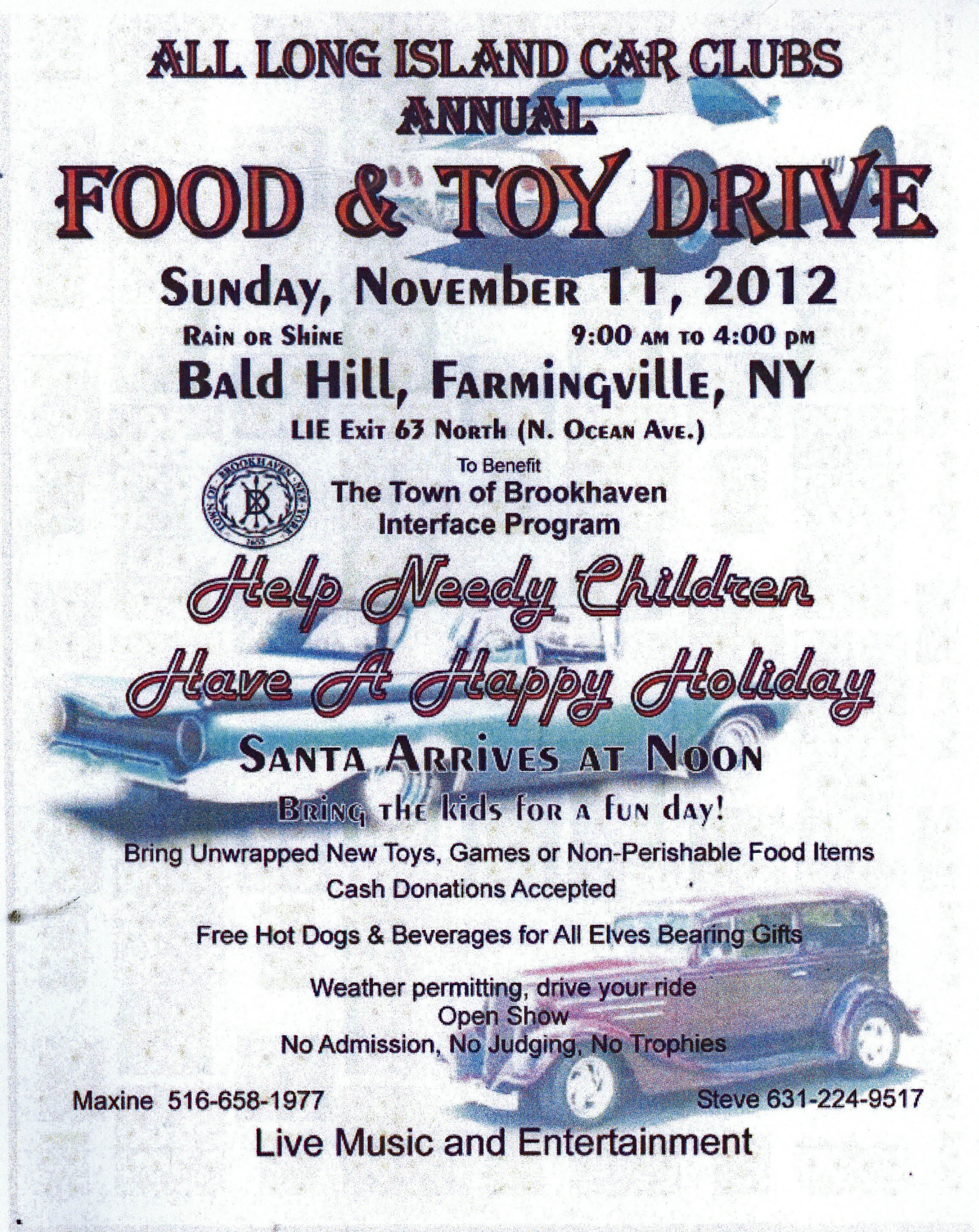All Long Island Car Clubs Annual Food & Toy Drive, Brookhaven, NY