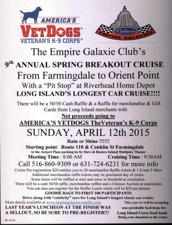 The Empire Galaxie Club’s 9th Annual Spring Breakout Cruise, Farmingdale, NY