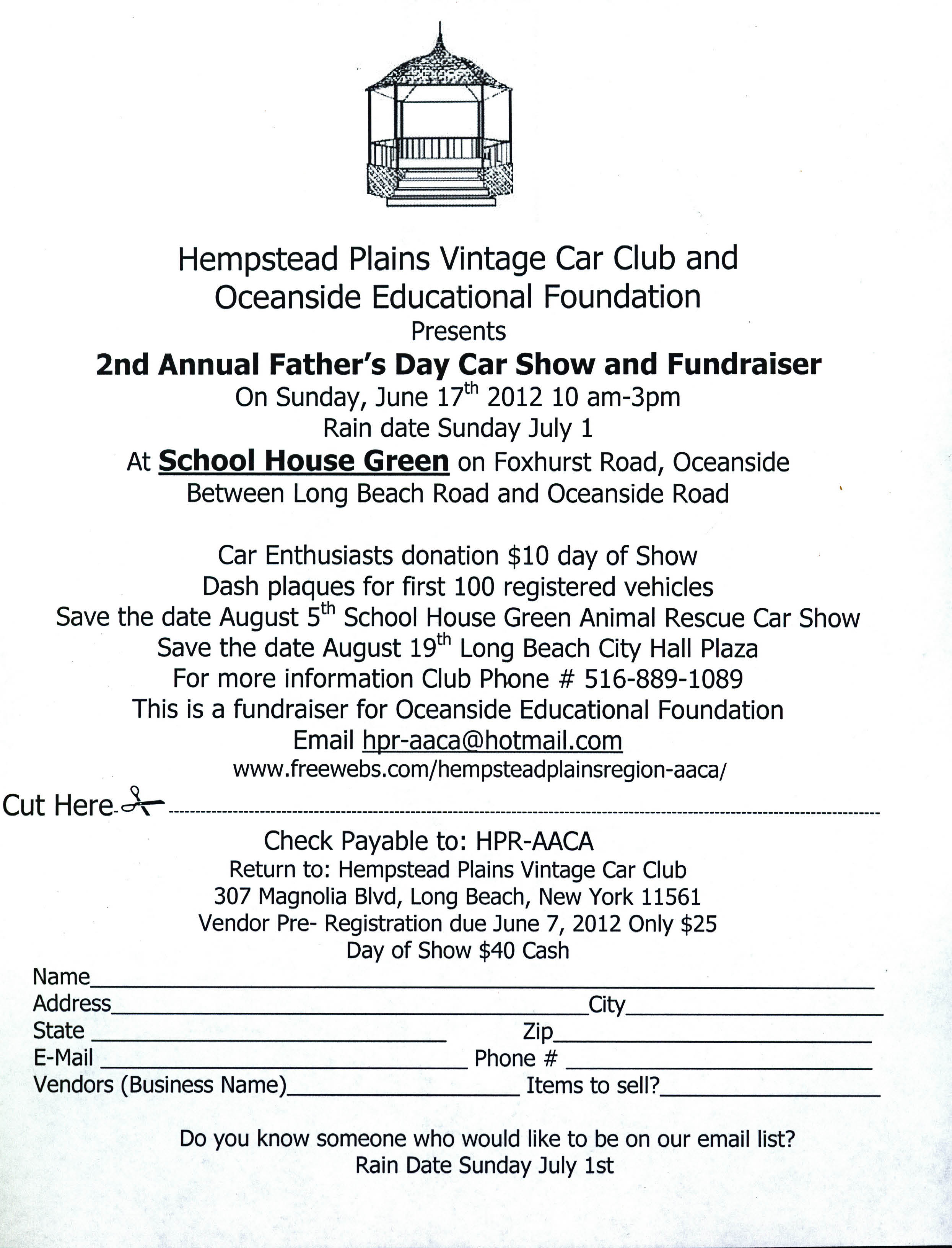 2nd Annual Father’s Day Car Show and Fundraiser, Oceanside, NY