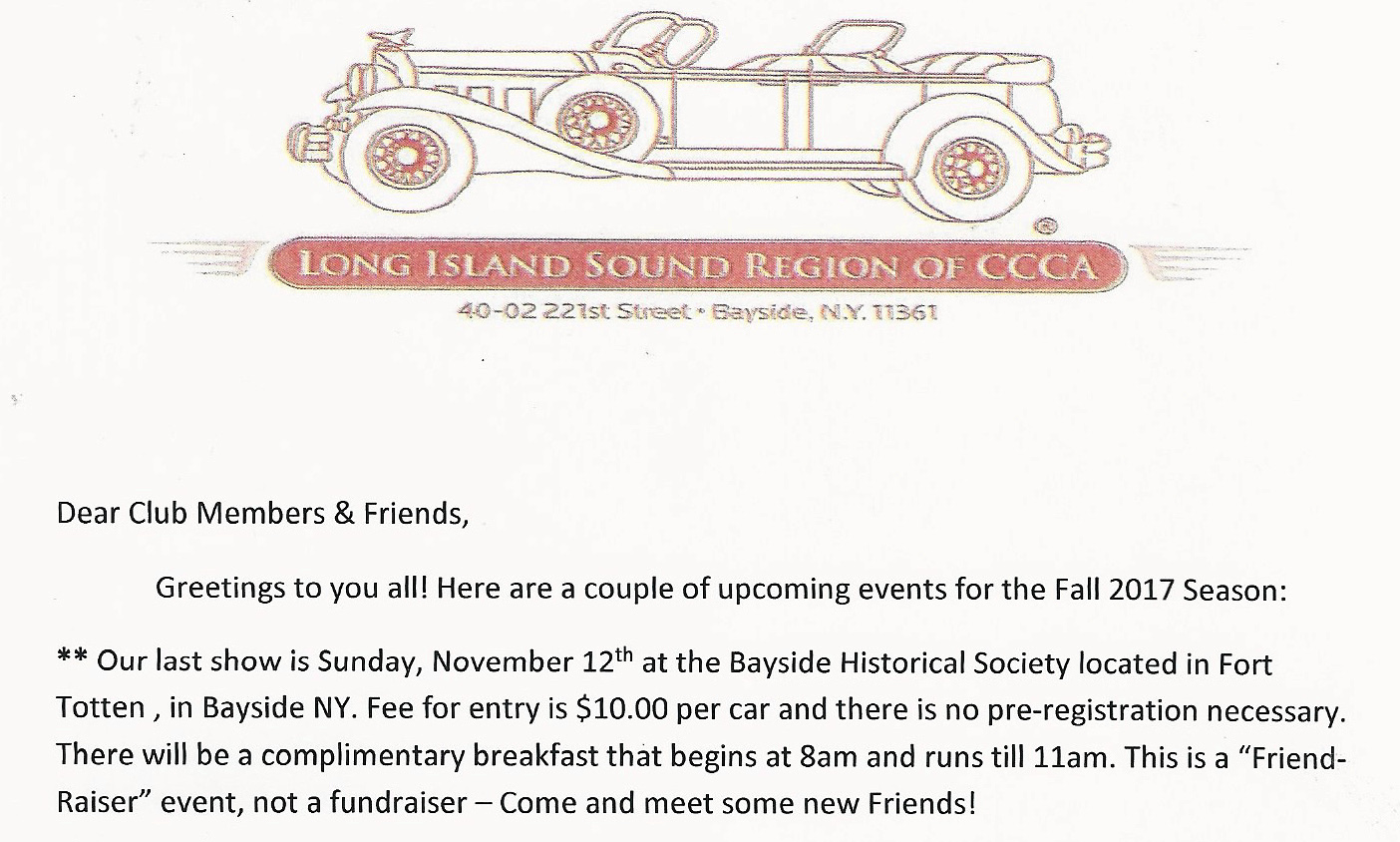 LI Region CCCA & Bayside Historical Society’s Car Show, Fort Totten, Bayside, NY