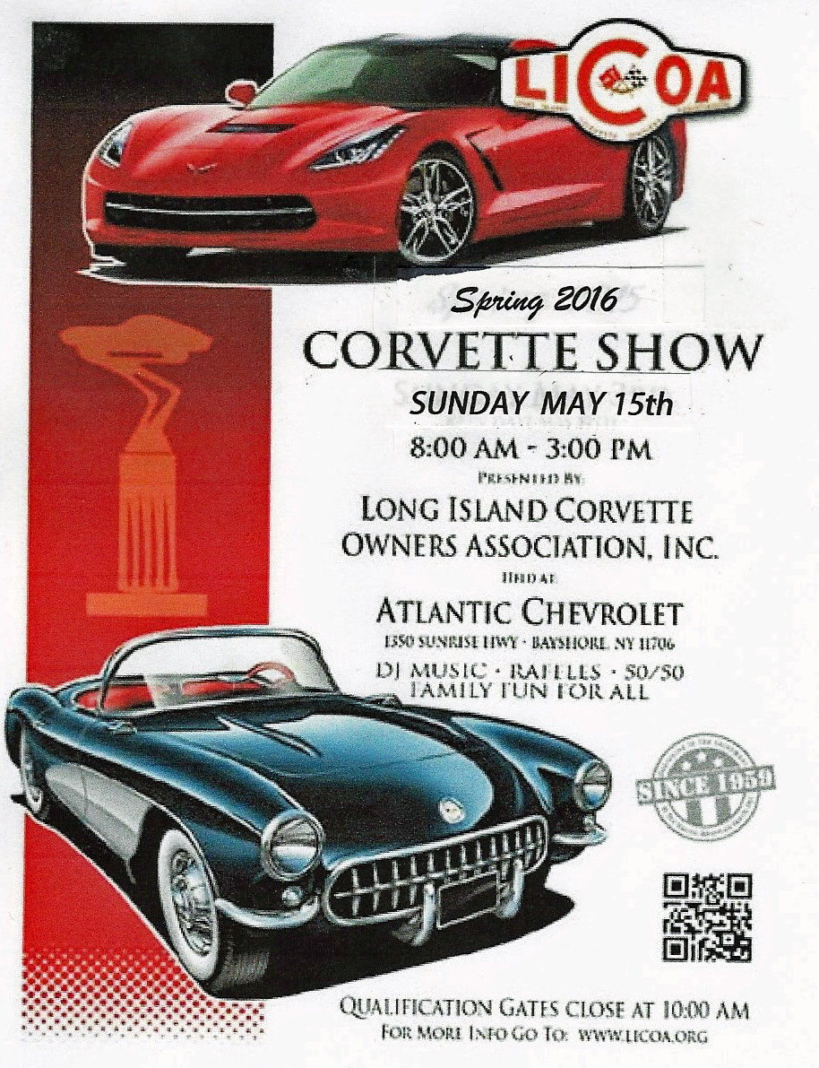 Spring 2016 Corvette Only Car Show, Bayshore, NY