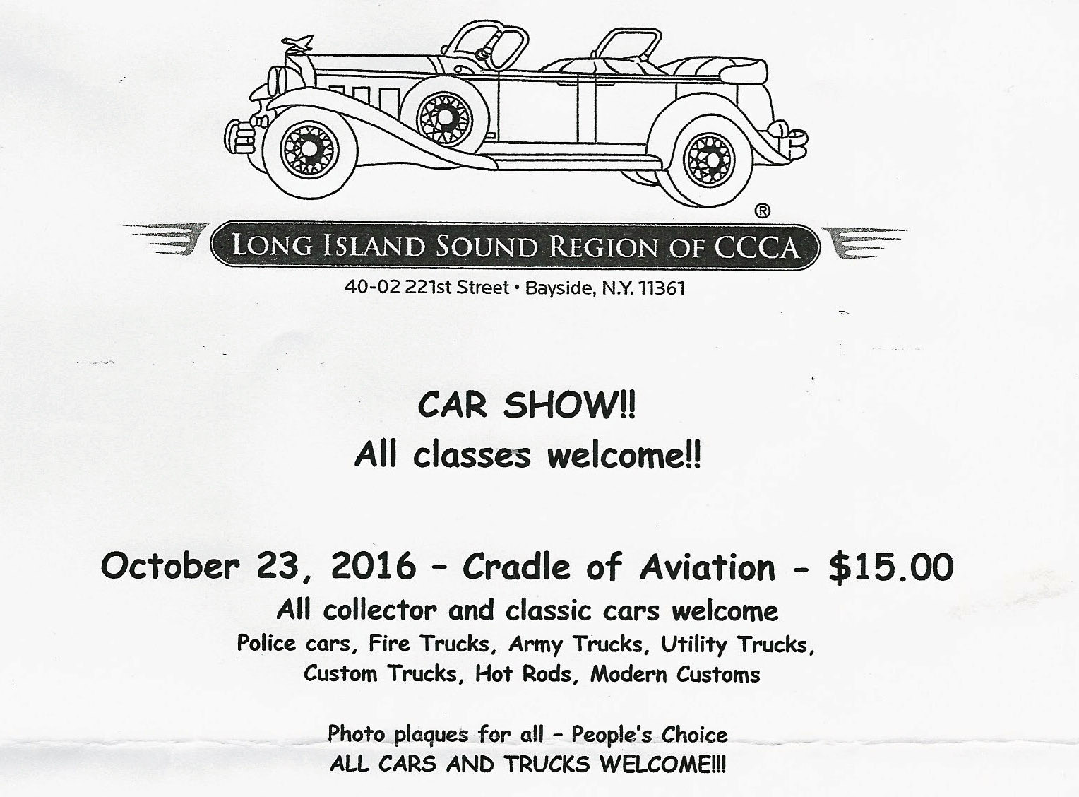 Long Island Sound Region of CCCA Car Show, Garden City, NY