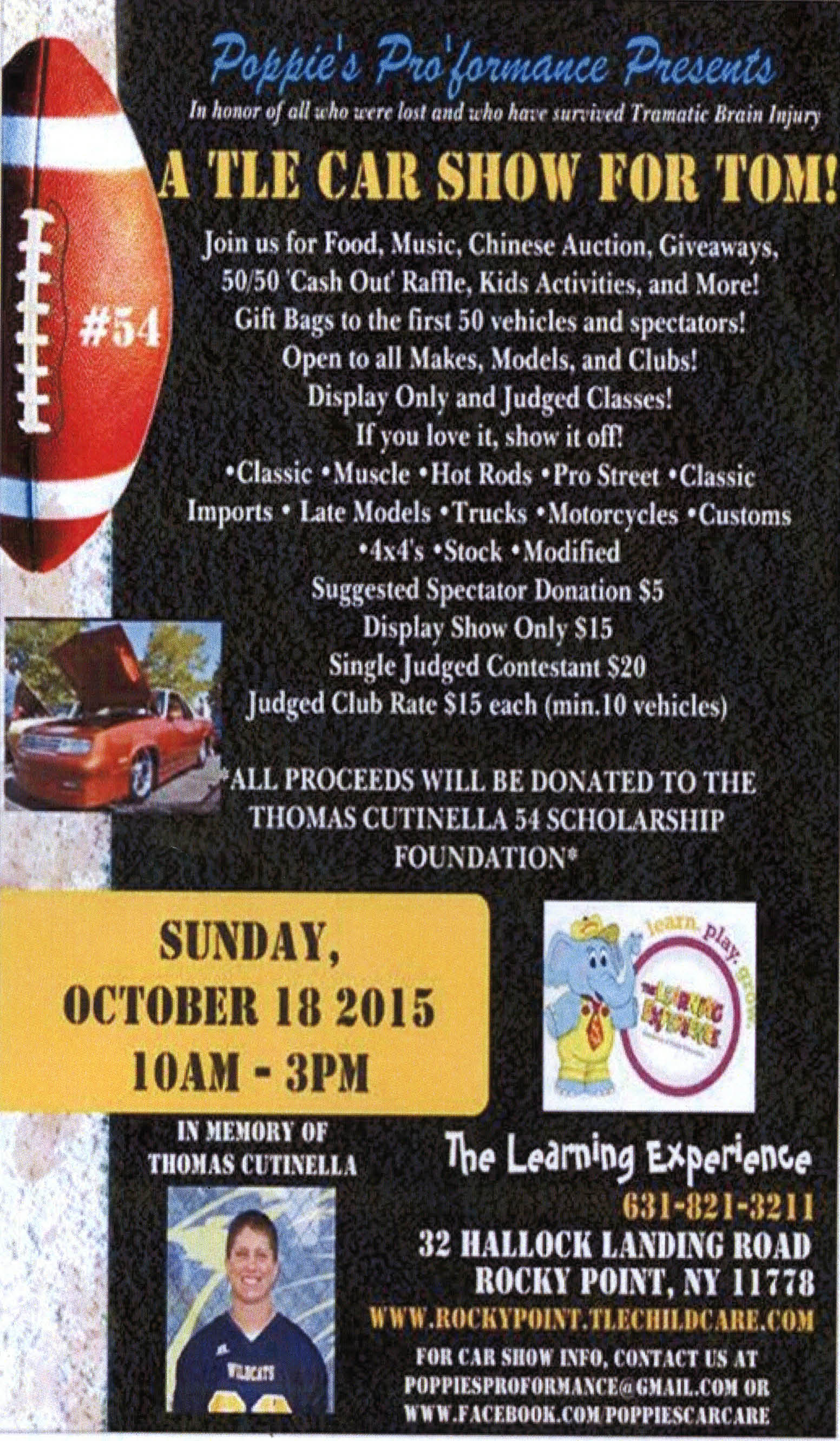 Poppie’s Pro’formance, TLE Car Show for Tom, Rocky Point, NY