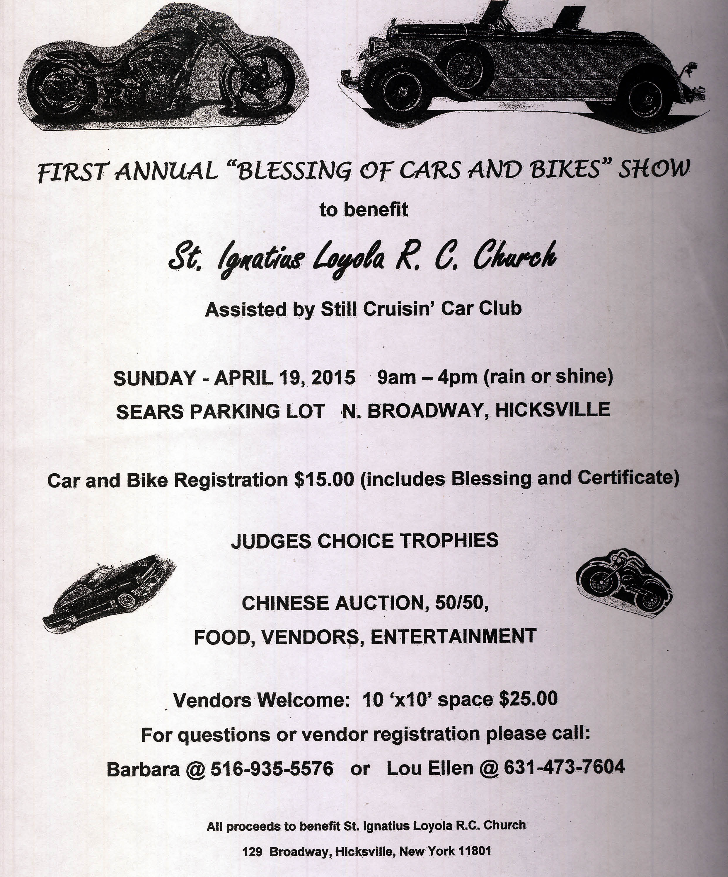 1st Annual “Blessing of Cars & Bikes” Show, Hicksville, NY